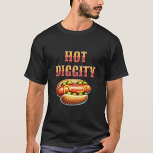 Hot Diggity   Retro Hot dog  T-Shirt