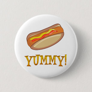 Hot Dog 2 Inch Round Button