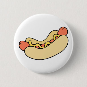 Hot Dog 2 Inch Round Button