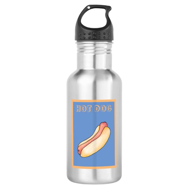 Hot dog 532 ml water bottle (Front)