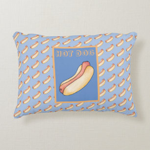 Hot dog accent pillow