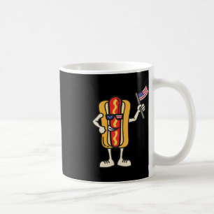 Hot Dog American Flag July 4th Patriotic BBQ Cooko Coffee Mug