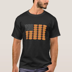 Hot Dog American Flag July 4th Patriotic Summer BB T-Shirt