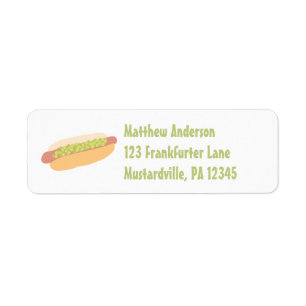 Hot-dog avec l'adresse de retour personnalisée pa
