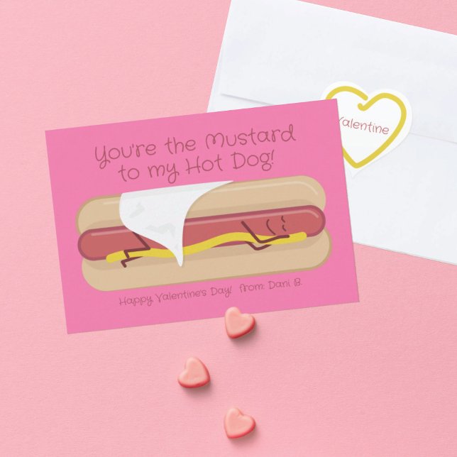 Hot Dog avec Mustard Kids School Carte Saint-Valen (Créateur téléchargé)