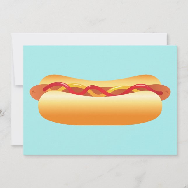 Hot Dog Barbecue Party Invitation (Front)