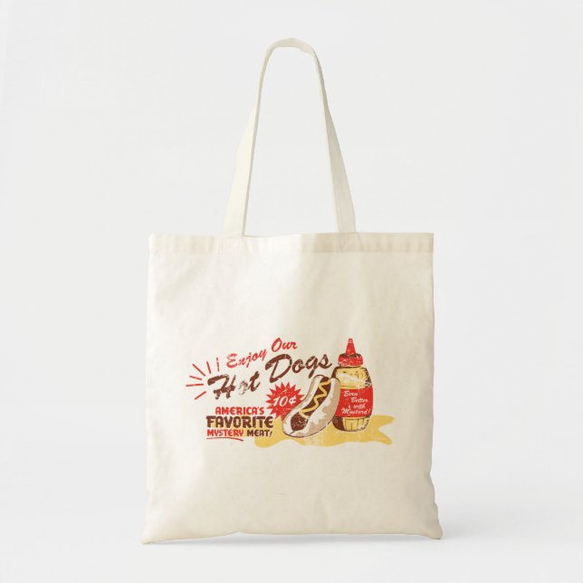 Hot Dog basic tote Bag (Front)
