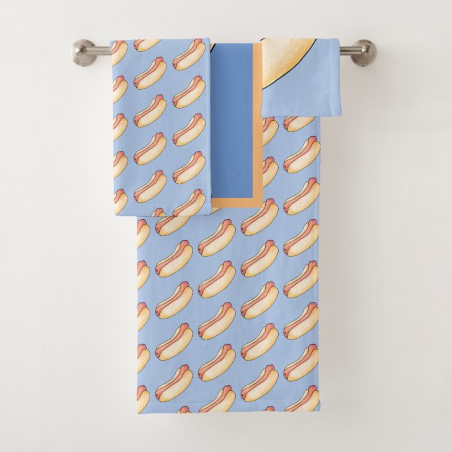 Hot dog bath towel set (Insitu)