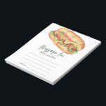 Hot Dog BBQ Time Capsule Message Notepad<br><div class="desc">Birthday Party. Invite guests to a birthday party in style with our hot dog birthday party invitations. Watercolor hot-dog.</div>