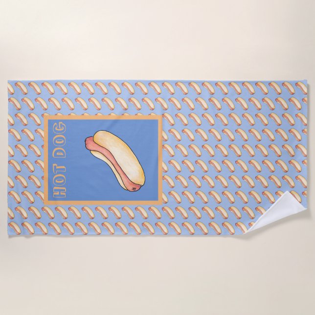 Hot dog beach towel (Front)
