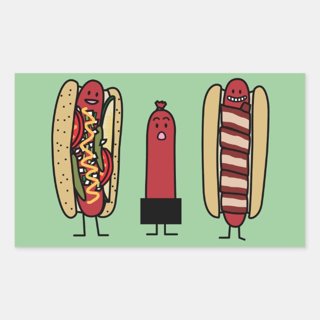 Hot dog bros. Chicago style Bacon wrapped wiener Sticker (Front)