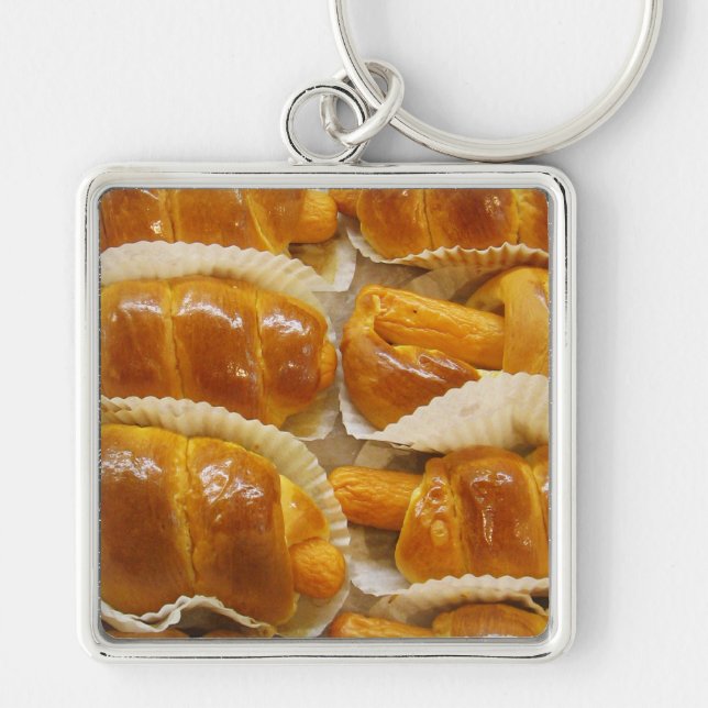 Hot Dog Cake ... Asian Dessert Food Keychain (Front)