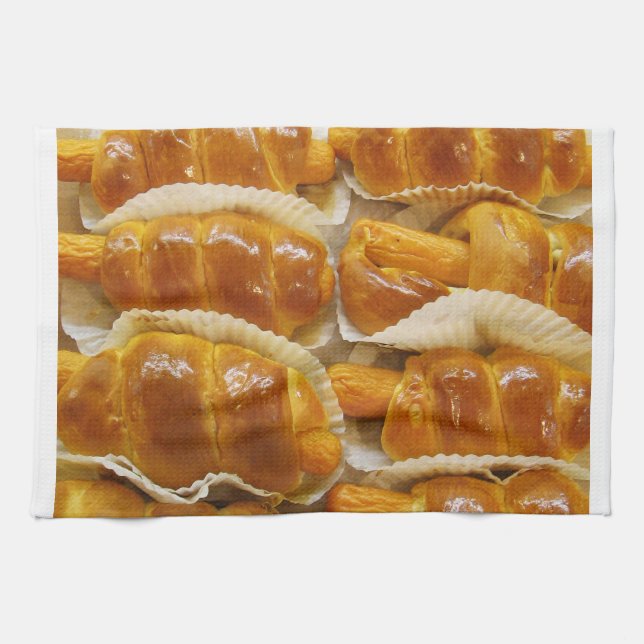 Hot Dog Cake ... Asian Dessert Food Kitchen Towel (Horizontal)