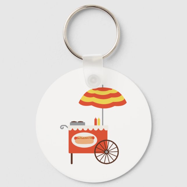 Hot Dog Cart Keychain (Front)