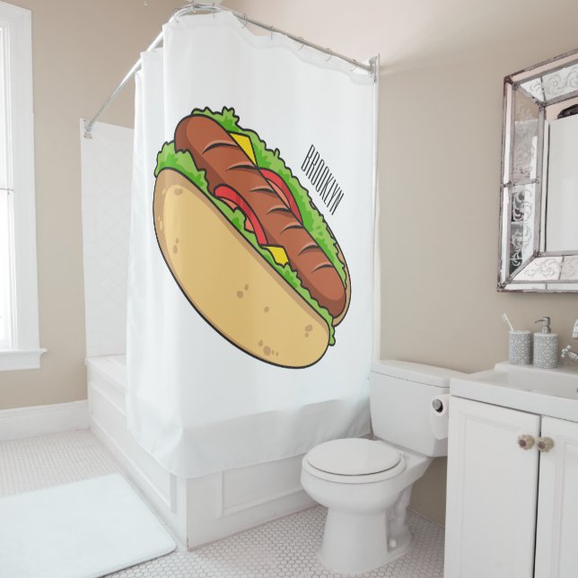 Hot dog cartoon illustration (In Situ)