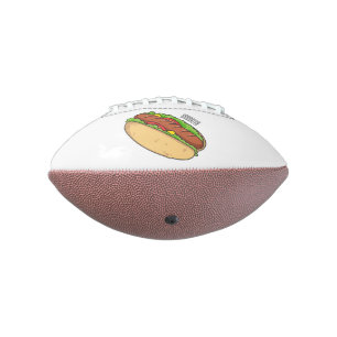 Hot dog cartoon illustration football