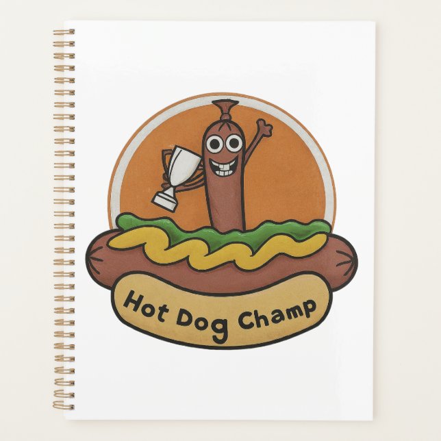 Hot Dog Champ Weiner Trophy Cute Foodie (Devant)