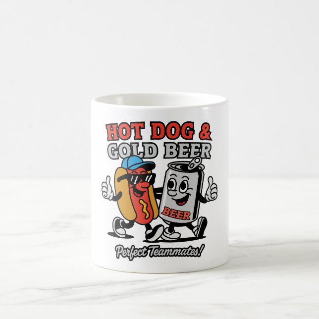 Hot Dog & Cold Beer Coffee Mug (Center)