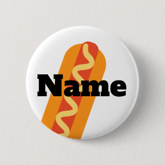 Hot Dog Concession Carnival Name Tag 2 Inch Round Button