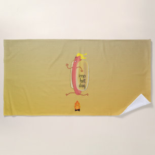 Hot Dog Dare Devil Beach Towel