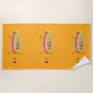 Hot Dog Dare Devil Beach Towel