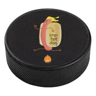 Hot Dog Dare Devil Hockey Puck
