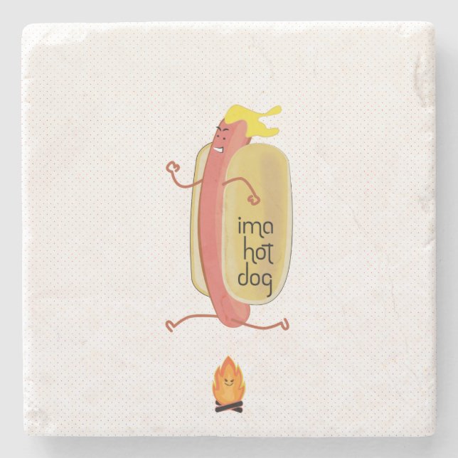 Hot Dog Dare Devil Stone Coaster (Front)