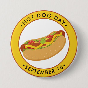 Hot Dog Day 3 Inch Round Button