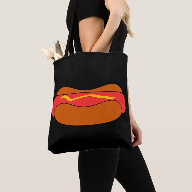 HOT DOG DESIGNER TOTE BAG PURSE (Close Up)