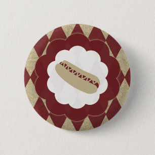 hot dog diamonds 2 inch round button
