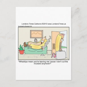 Hot Dog Divorces Funny Tees Mugs & Gifts Postcard