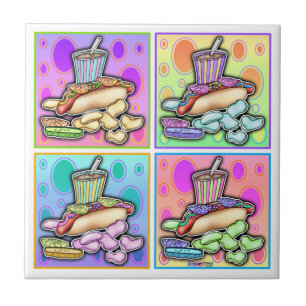 Hot Dog Fast Food Tile