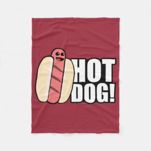 Hot Dog Fleece Blanket