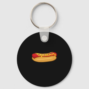 Hot dog funny hot dog lover performance keychain