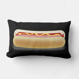 Hot dog funny lumbar Pillow