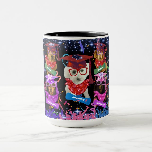 Hot Dog Graduate Coffee Mug (Center)