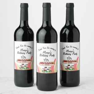 Hot Dog Grilling Birthday Party Cookout Wine Label
