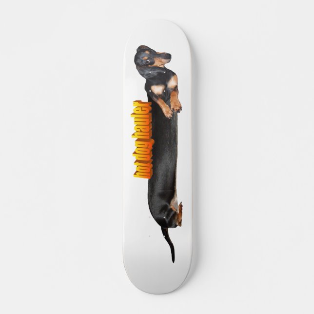 Hot Dog Hauler: Maple Finish Skateboard (Front)
