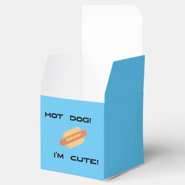 Hot Dog I'm Cute Favor Box (Opened)