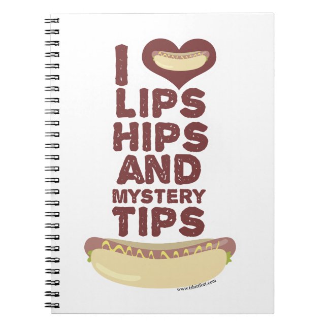 Hot Dog Ingredient Love Funny Slogan Art Notebook (Front)
