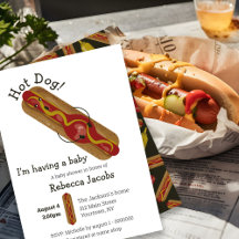 Hot Dog! Invitation baby shower