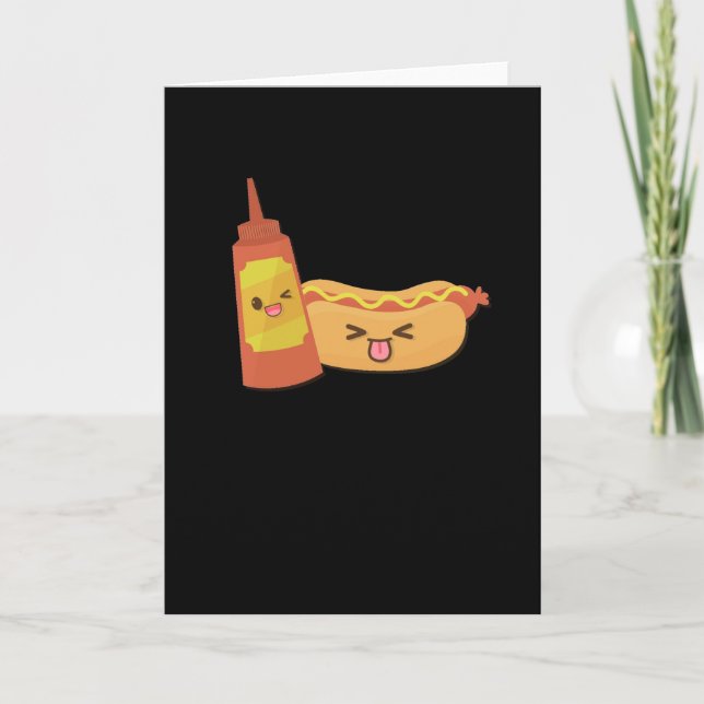 Hot Dog Kawaii Fast Food Card (Front)