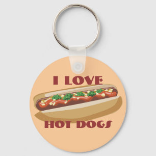 Hot Dog Keychain
