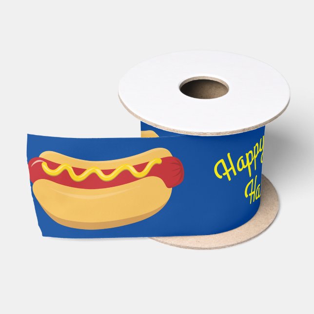 Hot Dog Kids Birthday Party Cook Out Cute Satin Ribbon (Spool)