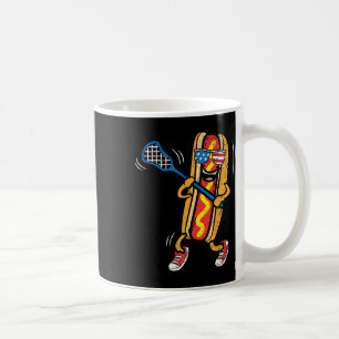 Hot-dog Lacrosse Player 4th Of July Sport American Coffee Mug