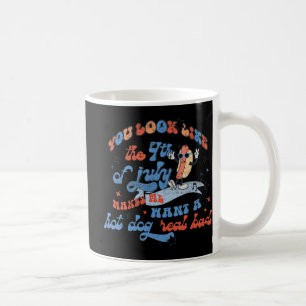 Hot Dog Love USA Fun You Look Like Fourth Of July Coffee Mug