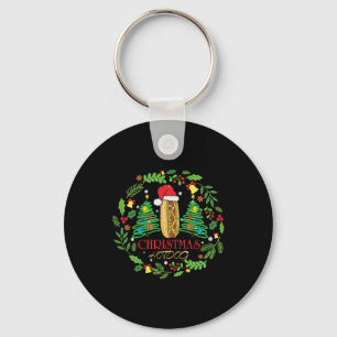 Hot Dog Lover Xmas Ugly HotDog Christmas t shirt Keychain
