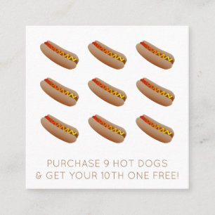 hot dog loyalty stamp card