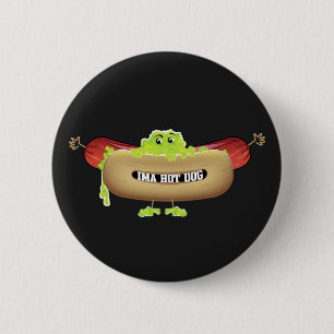 HOT DOG MAN 2 INCH ROUND BUTTON
