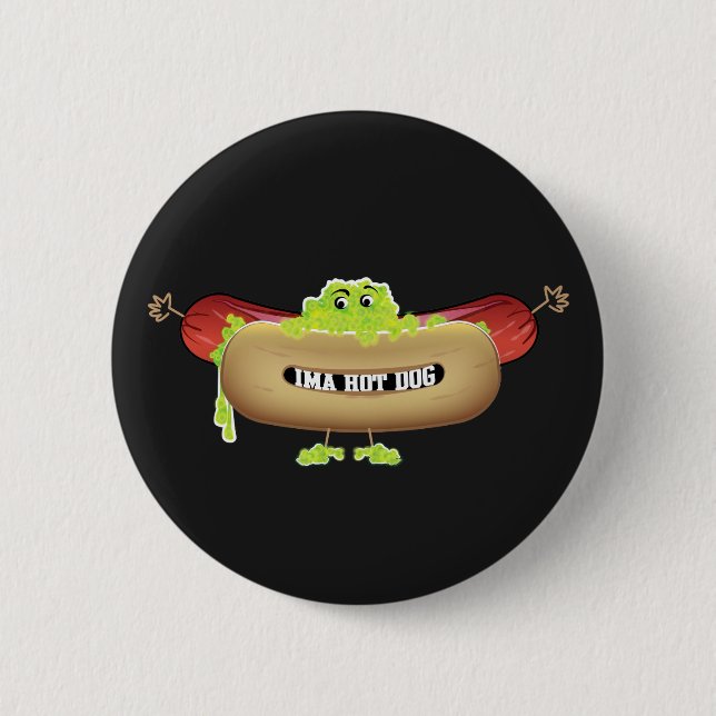 HOT DOG MAN 2 INCH ROUND BUTTON (Front)